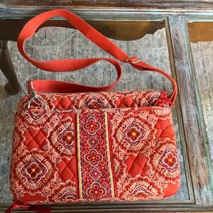 Vibrant Red Quilted iPad Shoulder Bag